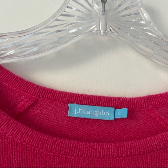 J McLaughlin 100% Cashmere Button Detail Sweater Hot Pink Small - Picture 7 of 10